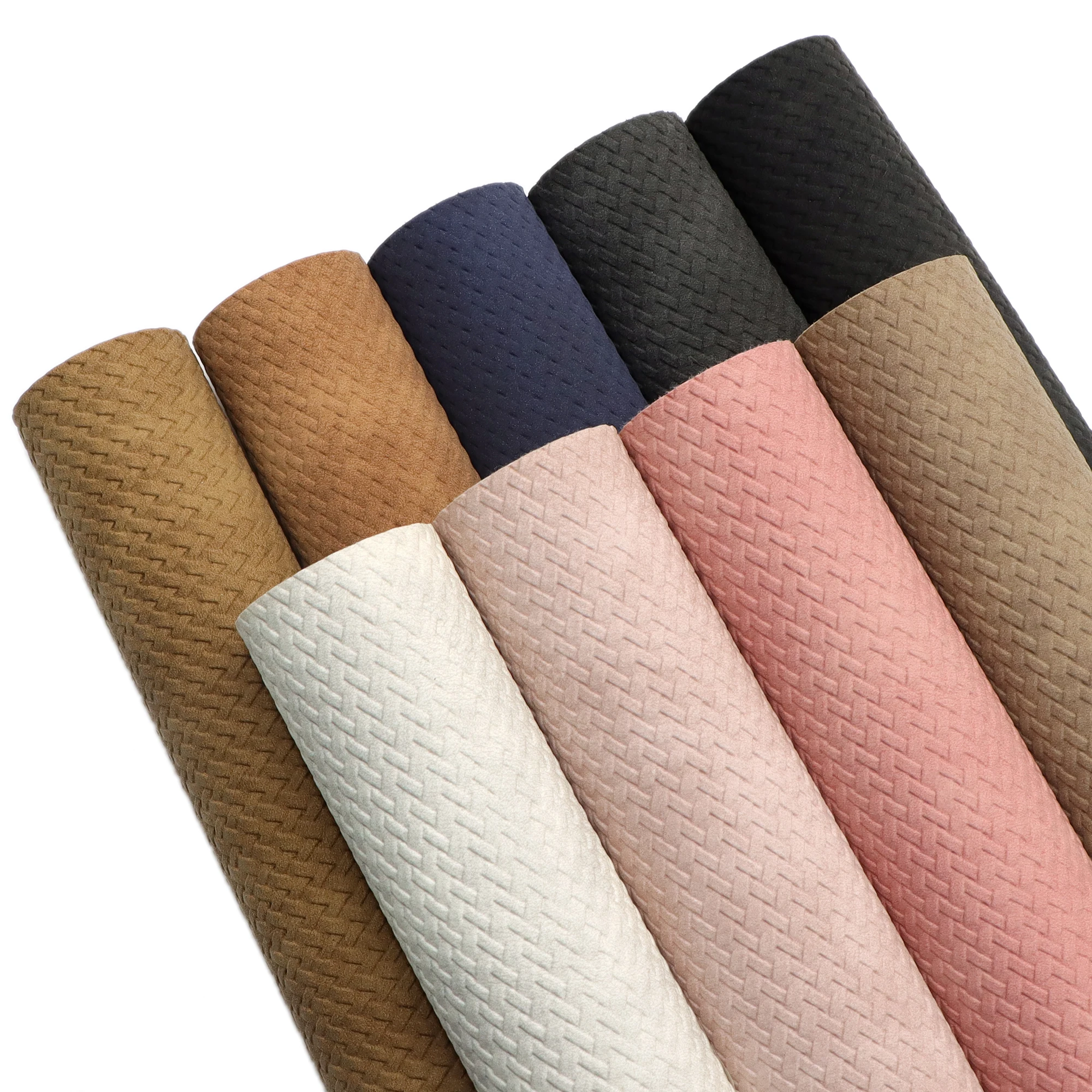 20*33cm Weaving Faux Leather Sheets Bump Texture Synthetic Leather