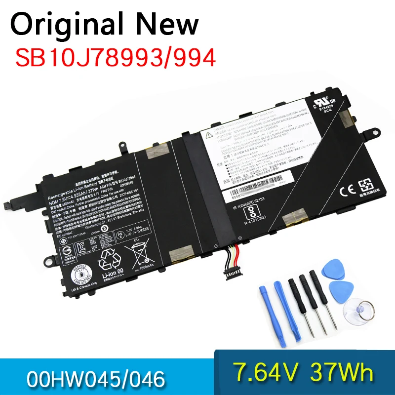 

NEW Original Battery 00HW045 00HW046 For Lenovo Thinkpad X1 Tablet 12 Inch 2016 SB10J78993 SB10J78994 7.64V 37Wh