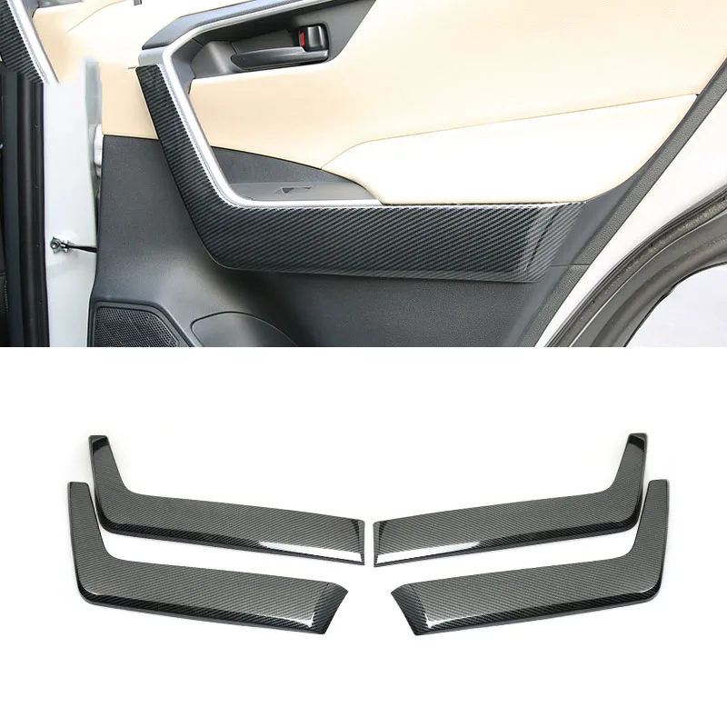 

For Toyota RAV4 RAV 4 XA50 2019 2020 2021 Car Styling ABS Car Door Side Inner Armrest Sticker Cover Trim Auto Accessories