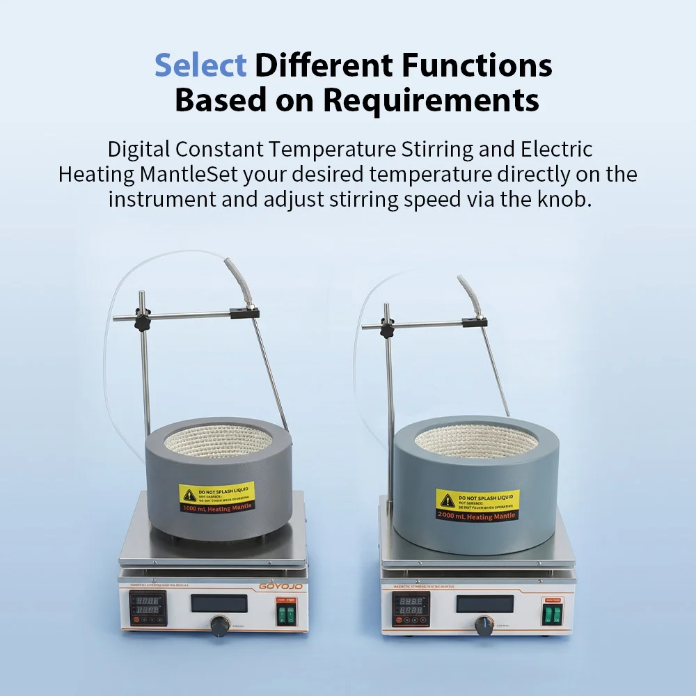 2 in 1 Digital Electric Heating Mantle 1000ml Magnetic Stirrer Hot Plate Lab The