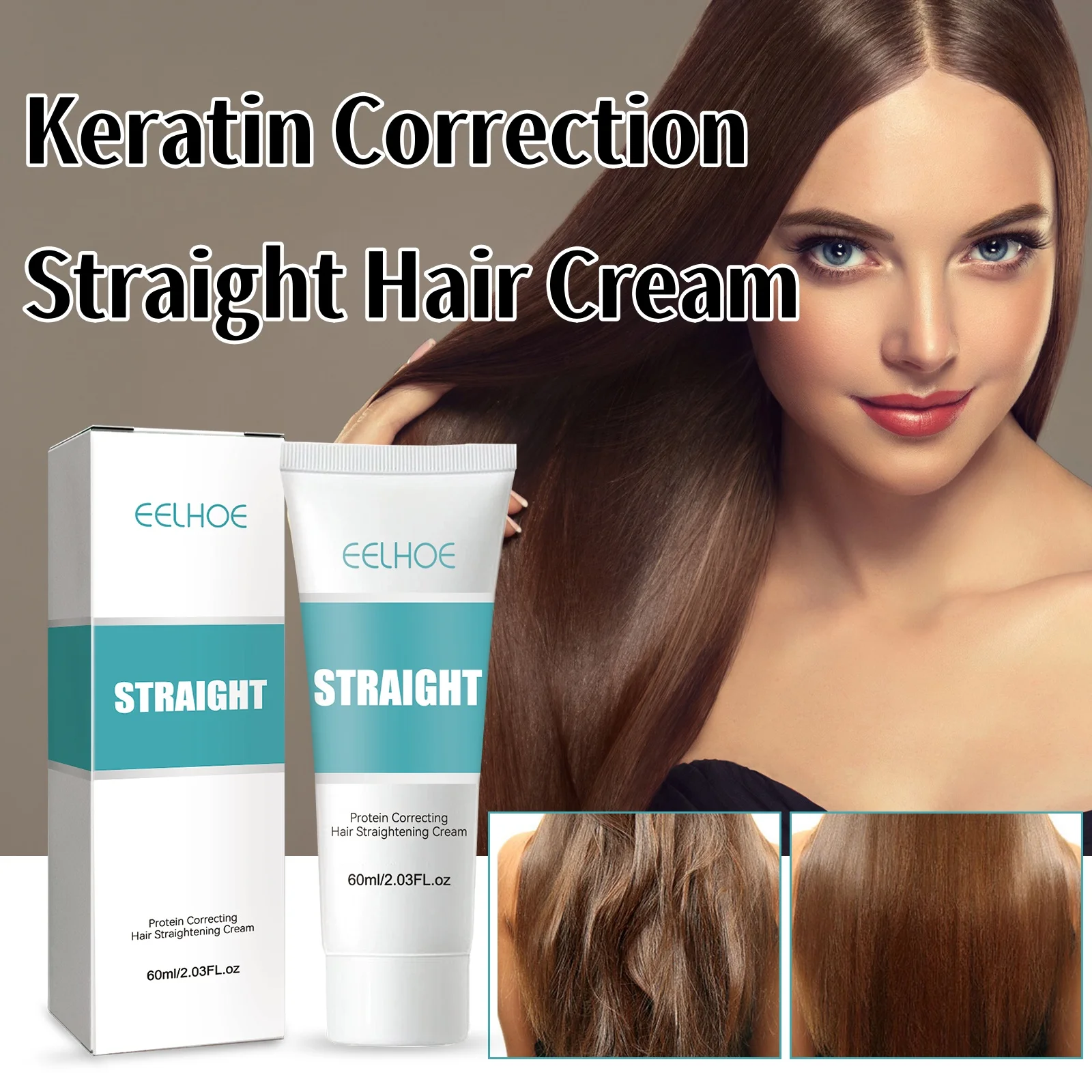 Keratin Hair Cream Keratin Correction Straight Hair Cream Repair Damag Hair Improve Quality Soften Prevent Dry Frizzy Care Product