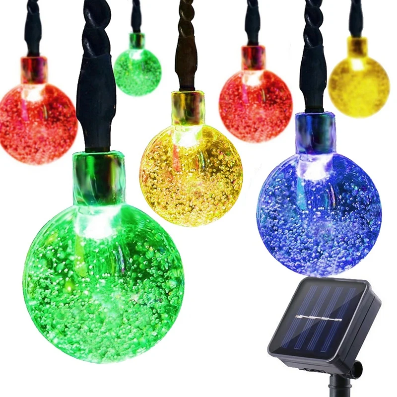 

HOT SALE Solar Lights For Outdoors,60 LED Balls Fairy Lights Colourful 11M 8 Modes Outdoor Solar Lights Garden Lighting For Pati