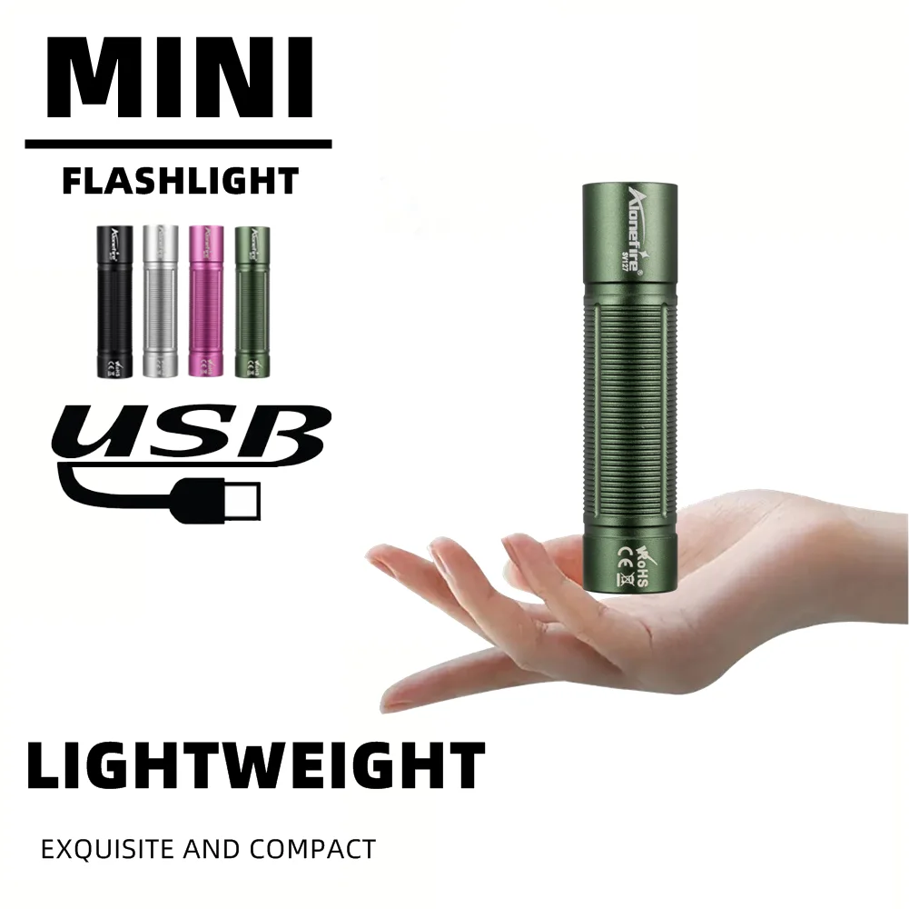 Mini Hochleistungs-Taschenlampe USB-Aufladbar Nachtbeleuchtung Taschenlicht für Outdoor Wandern Camping Haus Arbeit Notfall-Lampe Fackel – Detail 4