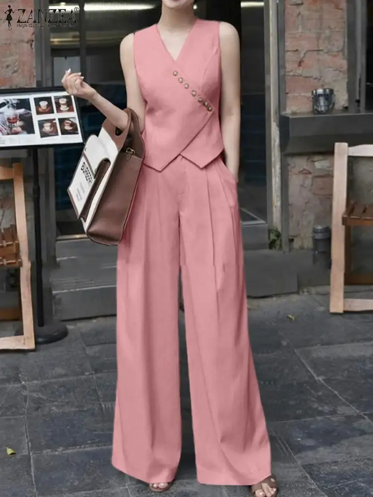 بدلات بنطلون بنطلون على نطاق zazEA للنساء ، سترات غير منتظمة ، ملابس أنيقة ، توبات مكتبية ، ملابس خروج أنيقة ، أزرار ، 2