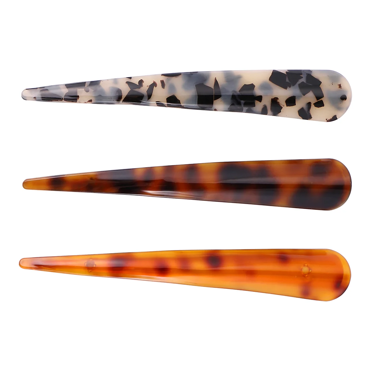 

3pcs Hair Clips Alligator Hair Clips Tortoise Shell Hair Clips for Styling Hairdressing