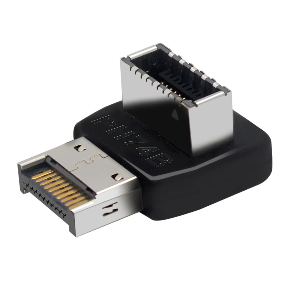 Enhance your motherboard setup with the PH74A/PH74B Front USB C Header Adapter – USB 3.1 Type E, 90 Degree Steering Converter for Efficient Internal Connectivity. Description Image.This Product Can Be Found With The Tag Names 90 degree usb motherboard, Connector usb 90 degrees, Internal connector usb c, Steering converter, Usb type c internal
