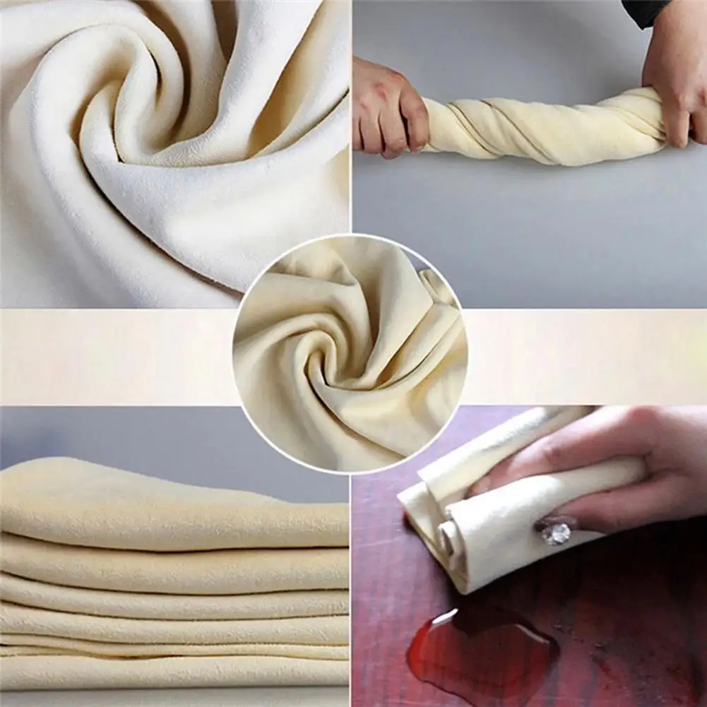 Car Washing Towel Super Absorbent Chamois Leather Quick Dry Towel for Auto Home Kitchen Furniture Glass Cleaning Cloth Towel