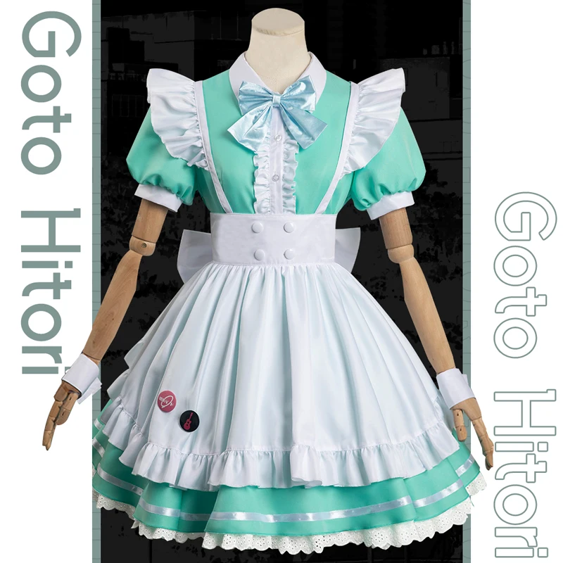

Аниме Bocchi The rock Cos Goto Hitori Косплей Bocchi милая зеленая горничная униформа женский костюм SS