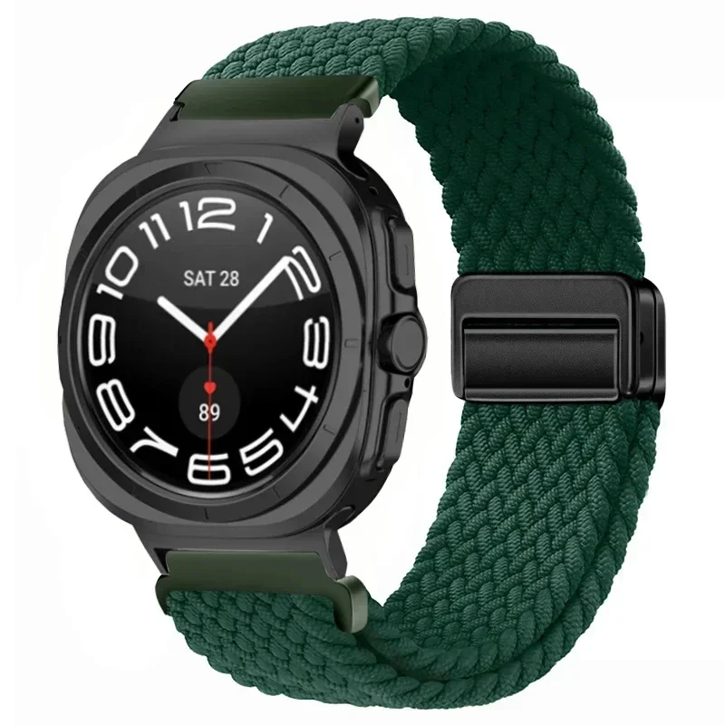 Nylon Braided Loop Strap with Metal Magnetic Clasp