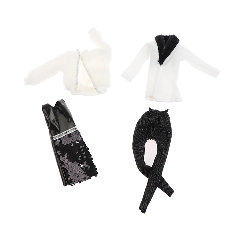 

Clothes For Dolls Game Wear Outfit Tops Pants 30 Cm Fashion Dress Miniature Accessories For Toys DIY Gifts Girls 5 Items/ Lot