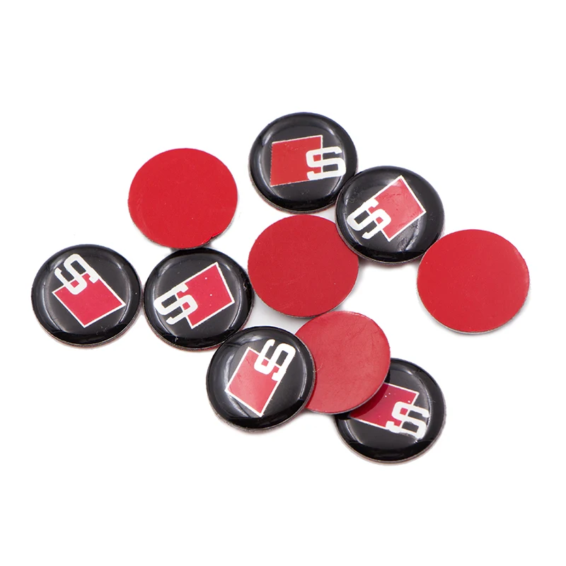 1pcs Car Knob Stickers for Audis Sline TT A1 A2 A3 A4 A5 A6 A7 A8 8P B6 B7 B8 C6 C7 Q5 Q7 RS3 RS4 RS5 RS6 RS7 S3 S4 S5 S6 S7 S8