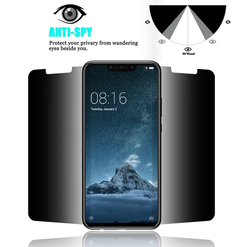 Privacy Screen Protector For For Huawei P20 P30 P40 Pro Antispy Protective Film For P20 Lite