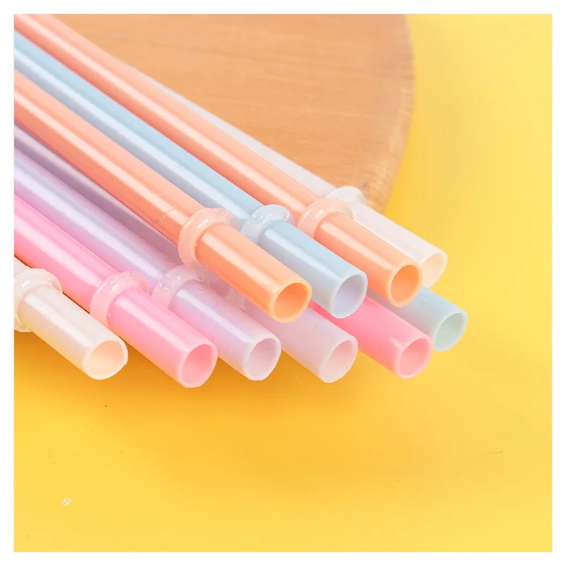 20 Piece Macaron Color Straws 9 Inch 230mm Long Plastic Reusable Drinking Straw with Cleaning Brush for 20oz  30oz Tumbler Cup