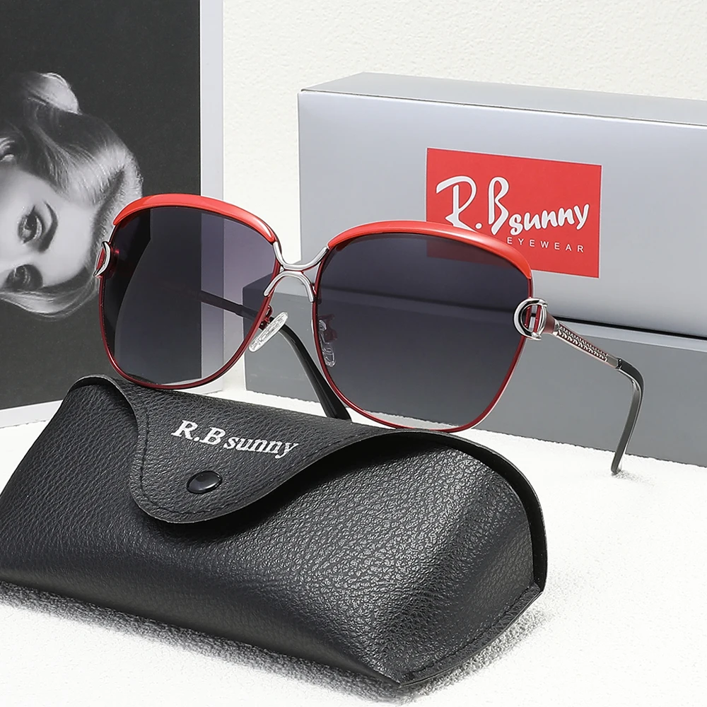 نظارات شمسية مستقطبة للنساء بإطار كبير، نظارات بعد...