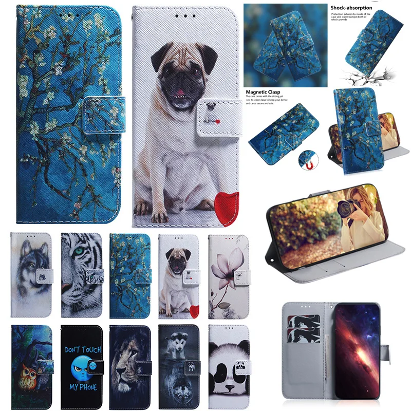 Elegant Painted Flip Leather Magnetic Case – Premium Phone Cover