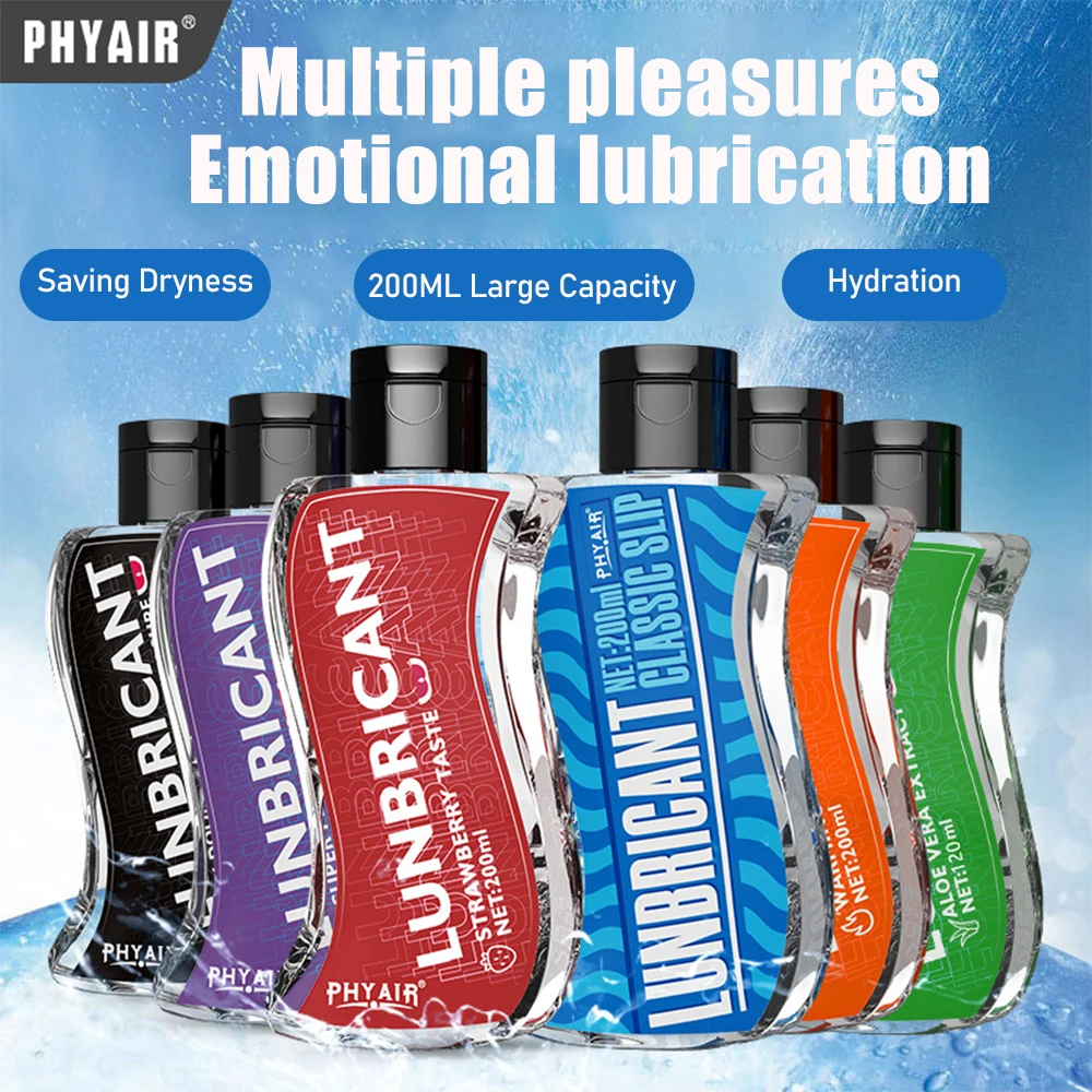 200ML Hyaluronic Acid Large Capacity Sex Lube Water-based Gel Sexual Lubricant for Couple Vagina Anal Sex Toy Lube Adult Sexshop sexual lubricant