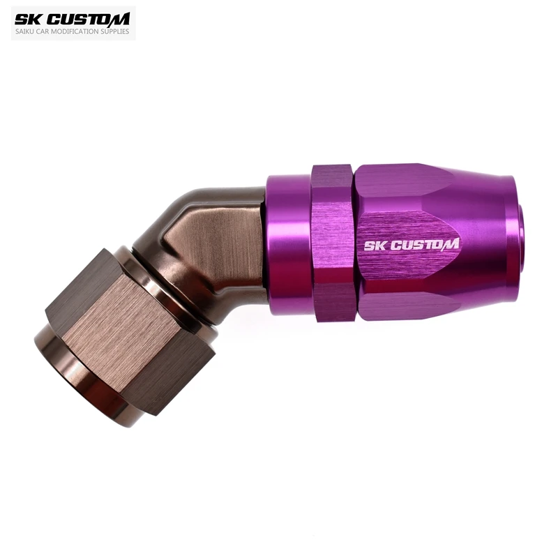 SK Oil Pipe Fitting Right Angle Fitting Wire Braided Oil Tube Adapter Engine Radiator Aluminum Alloy AN8 AN10 aluminum radiator fuel hose adapter aluminum flare adapter