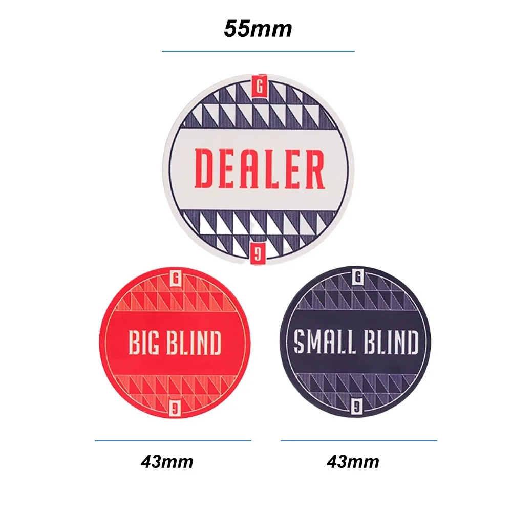 Poker Chips Poker Dealer Button Ceramic Chip Poker Card Presser Big Blind Small Blind Button