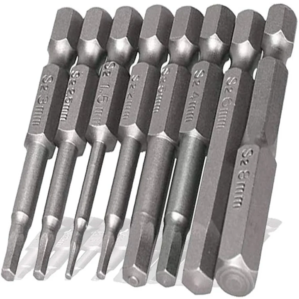 

50mm Multifunctional Alloy Steel Screwdriver set 1.6-6.0mm Flat Head Slotted Tip Magnetic Slotted Screwdrivers Bits