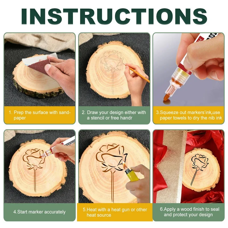 Multifunction Pen Invisible Ink Pen Highlighter Pens Water Color Brush Pen Conductive Ink Pen Car Painting Pen Ink Ballpoint Pen Coloured Glue Pen Knysna 3Pcs DIY Wood Burning Pen Scorch Wood Burned Marker Pyrography Caramel Pens Safe Non-toxic Art Pyrography Tools Kid Gift