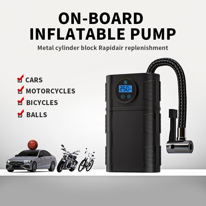 Digital automatic air pump tire inflator, with display screen, automatic power off, quick inflation, suitable for bicycles, elec