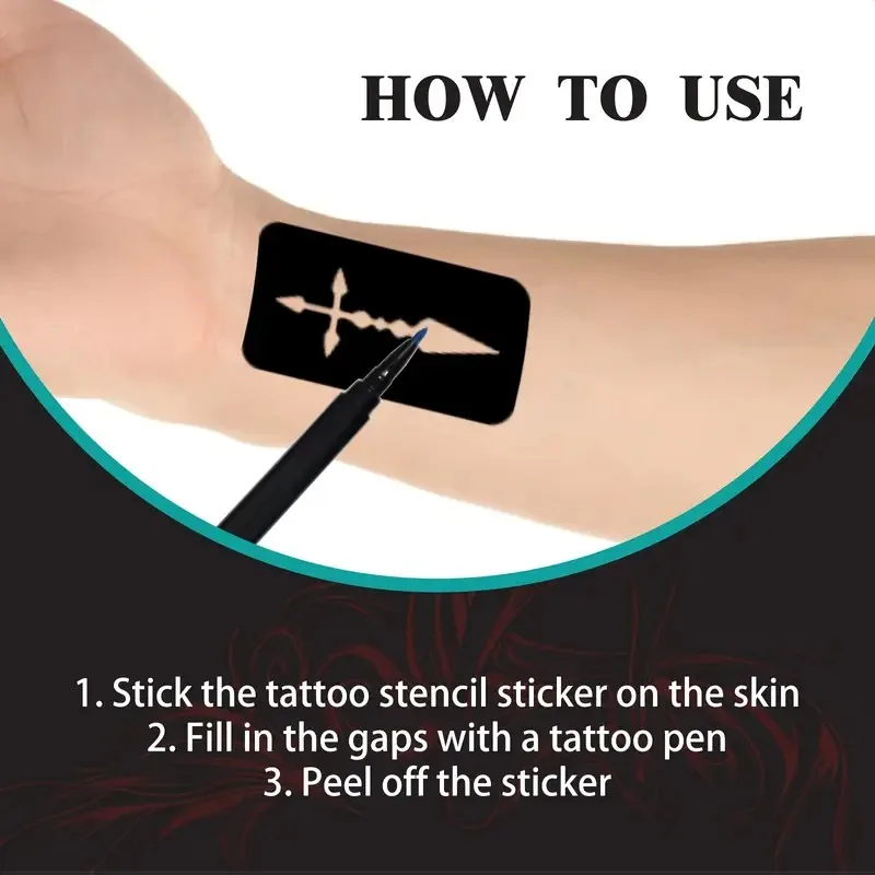 Vibrant Temporary Tattoo Pen Set for Creative Face and Arm Designs