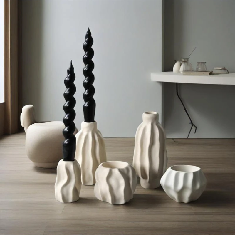 Ceramic Medieval Candlestick Table Decoration