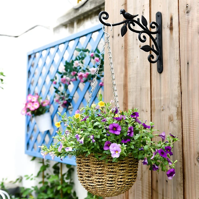 Hanging Plant Hook Cast Iron Flower Basket Hooks Bracket Hanger