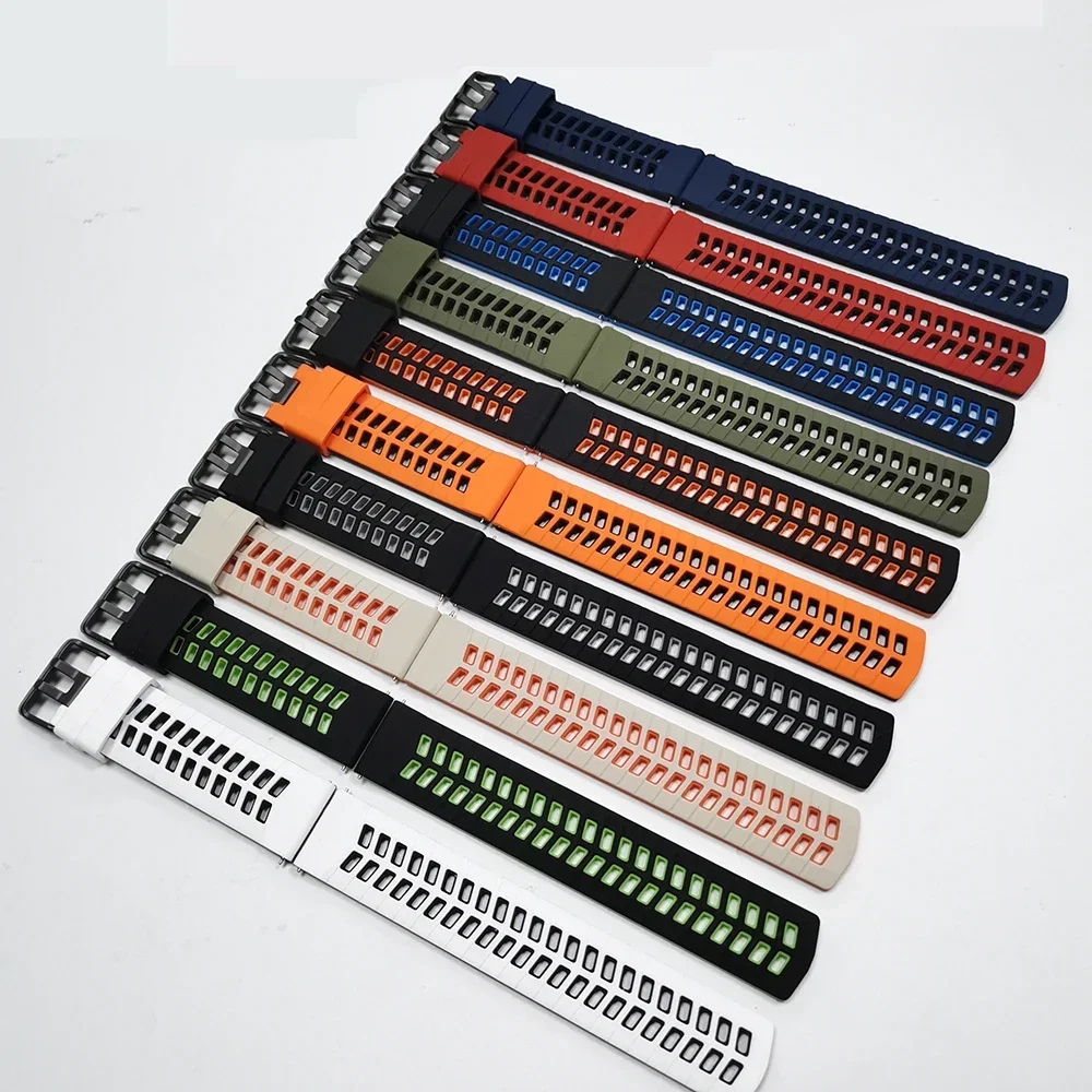 Premium 22mm Soft Silicone Sport Watch Strap - Versatile and Durable Wristband Replacement