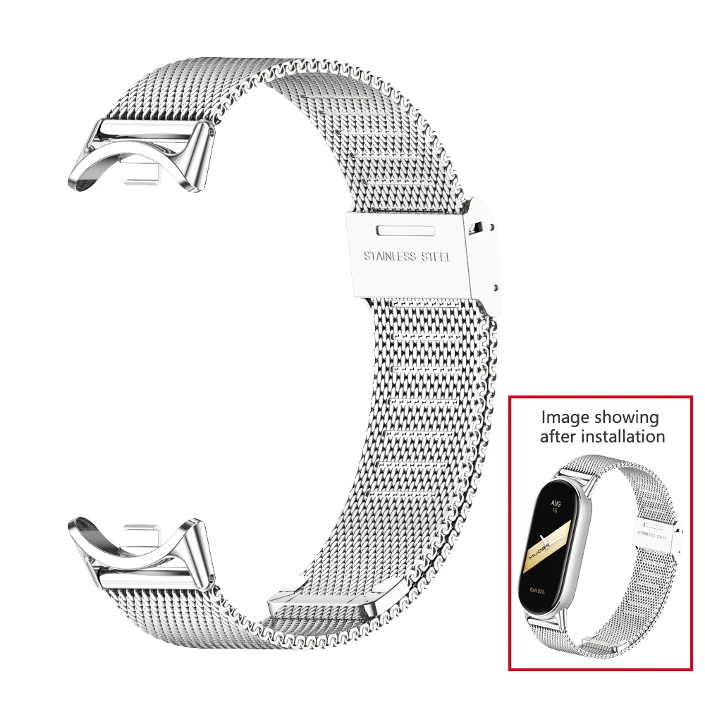 Elegant Stainless Steel Metal Strap Bracelet
