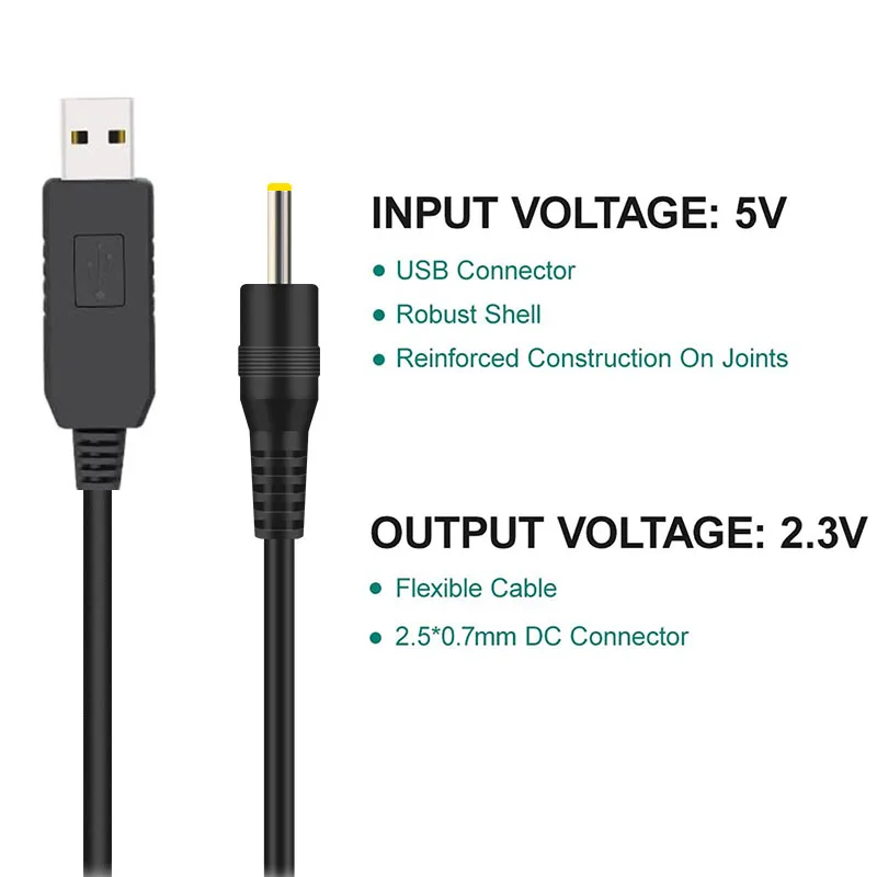 USB 5V to 2.3V Power Supply Charger for Braun MGK3321 MGK3335 MGK3010 MGK3020 BT3020 BT3021 Beard Trimmer USB Charging Cable charging cable usb charging cable