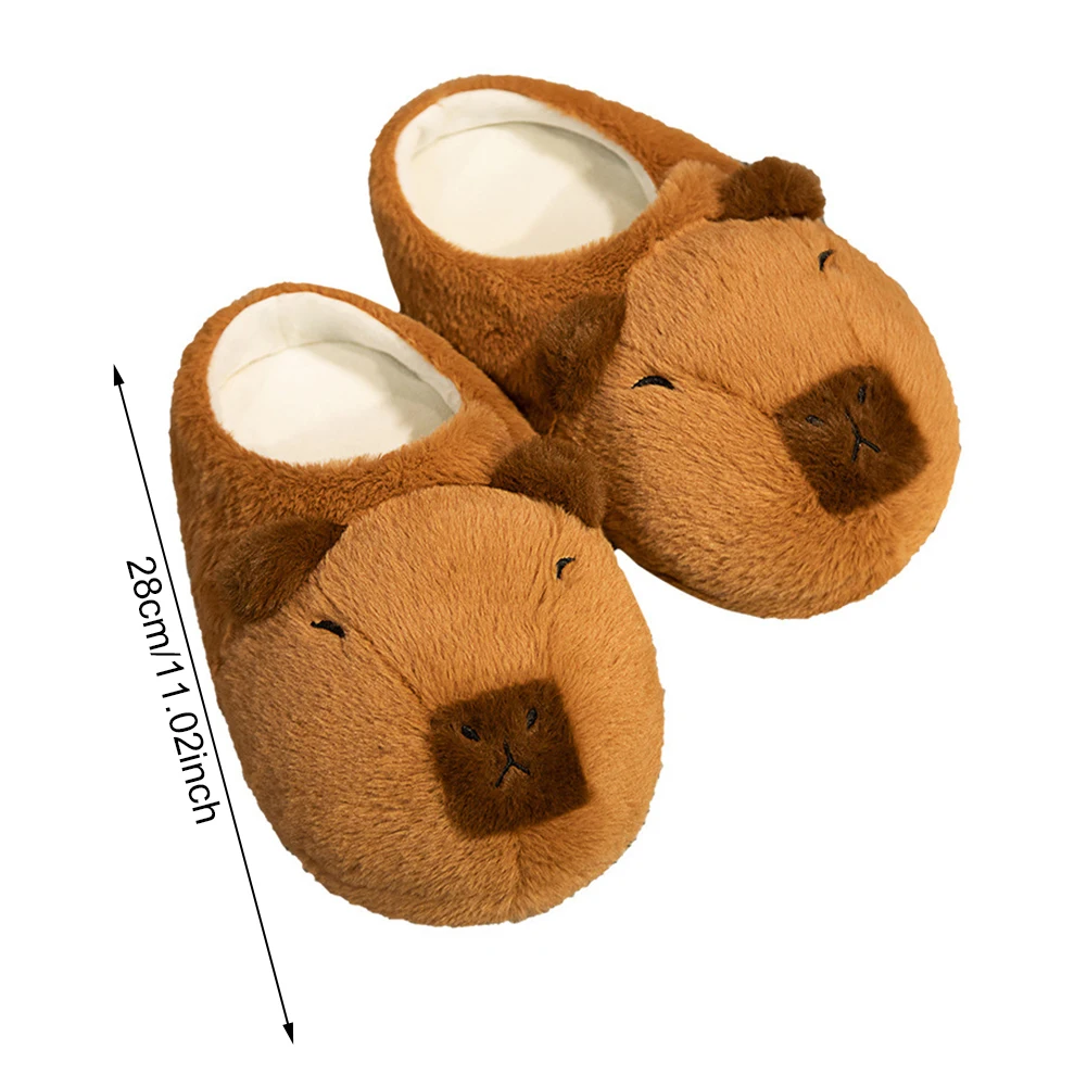Soft Plush Capybara Slippers Anti Skid Winter House Shoes