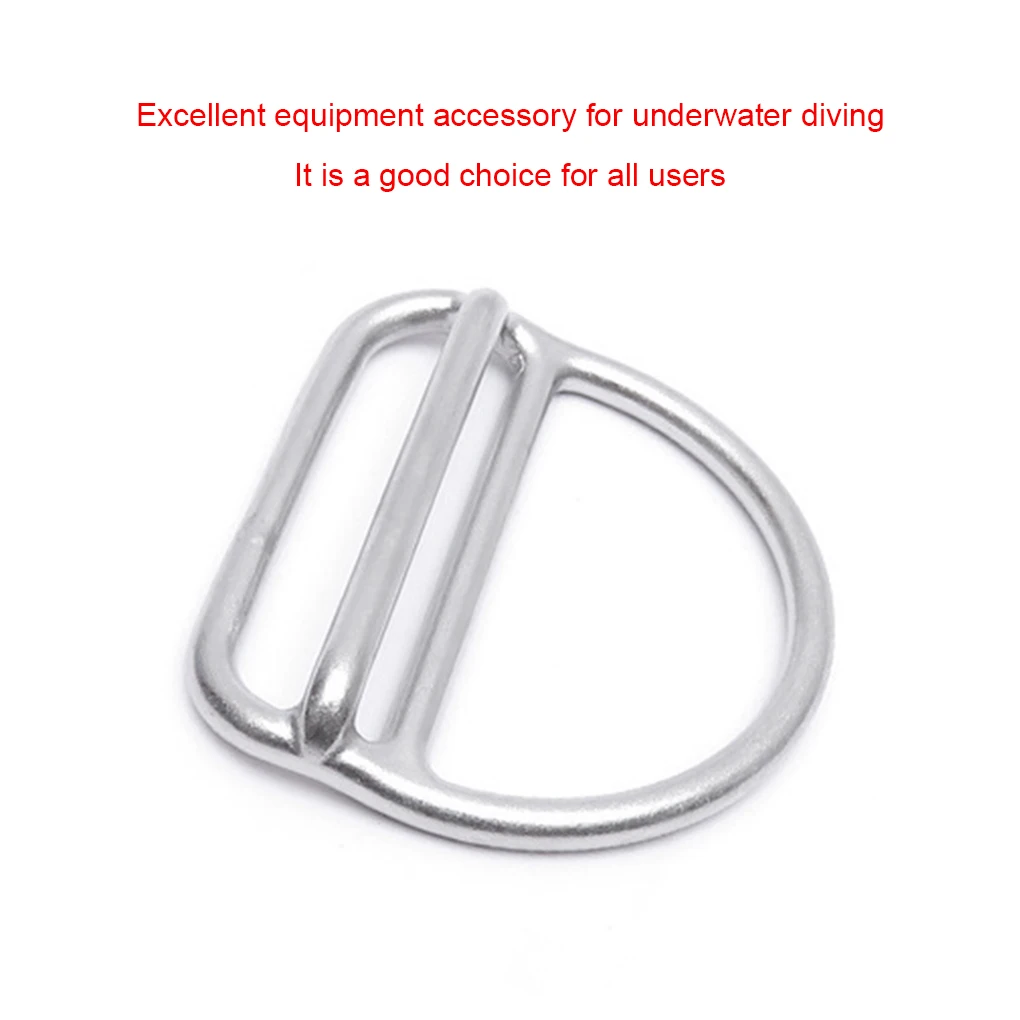 

Scuba Diving Ring Quick Adjust Stainless Steel Weight Belt Buckle D-Ring Webbing Harness Stopper Swimming Accessories