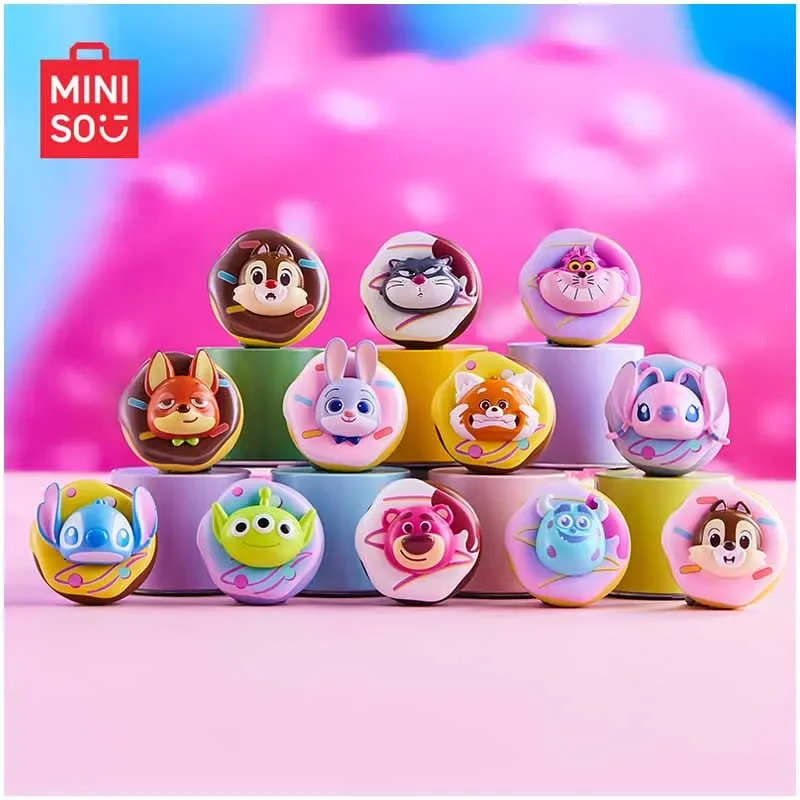 

MINISO Disney аниме Стич Ангел Дейл чип лотсо инопланетянин Люцифер мультфильм Пончик серия модели куклы игрушки