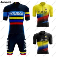 ECUADOR  Team Cycling Jersey Set Summer Cycling Clothing MTB Bike Clothes Uniform Maillot Ropa Ciclismo Man Cycling Bicycle Suit 1
