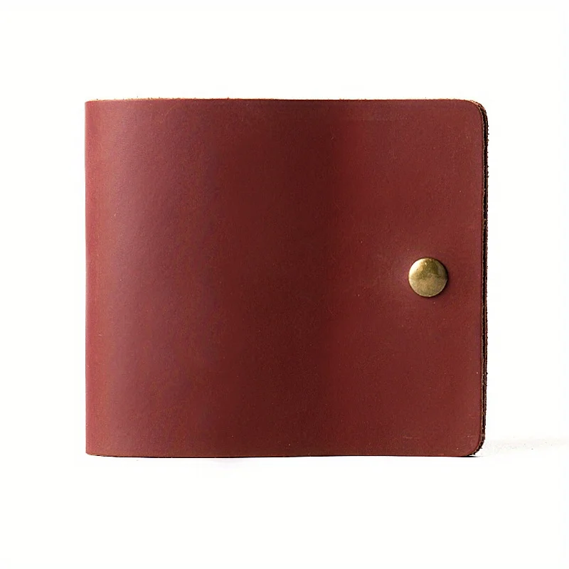 Retro Minimalist Bifold Leather Card Wallet