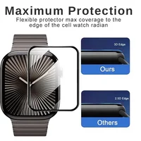 Film de protection d'écran en verre pour Apple Watch 11 10 46mm 42mm Ultra 3/2 49mm, Film Hydrogel souple iWatch 9 8 7 6 5 SE 45mm 41mm 44mm 4