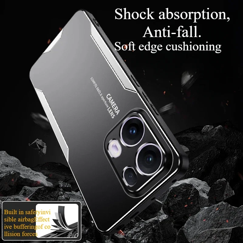 Premium Aluminum Alloy Matte Metal Shell Shockproof Phone Case