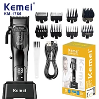Kemei Hair Clippers for Men Beard Trimmer Professional Barber Clippers with LCD Display Rechargeable Clippers for Hair Cutting 1
