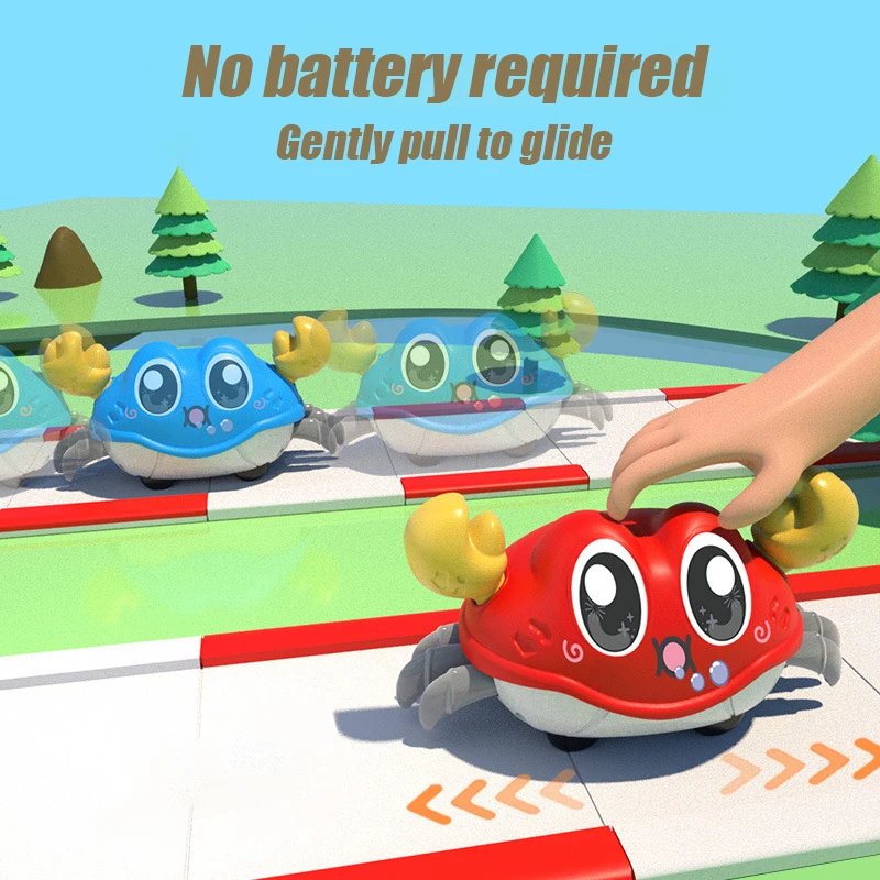 Simulation Crab Toy Random 1 pc Running crab Kids fun double pull back run bubble cartoon crab will crawl boy girl sliding toy