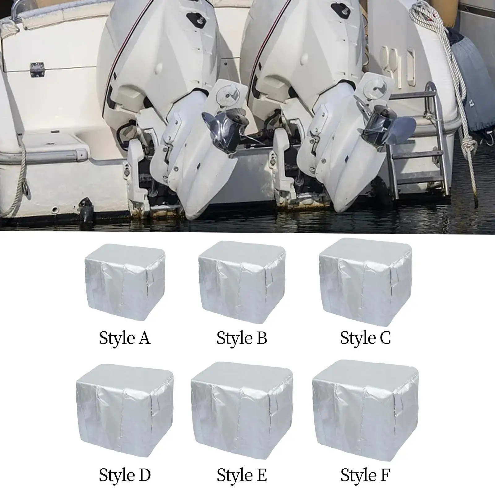 Boat Cover Outboard Motor Cover Boat Motor Covers for 15HP-250HP boat motor 210D Oxford Waterproof Anti Wind Yacht Engine Protector Half Outboard Engine Cover