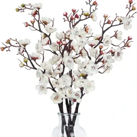 Artificial Flowers Spring Plum Blossom Peach Branch Silk Flowers for Home Wedding Party New Year Decoration Wreaths Accessories 2
