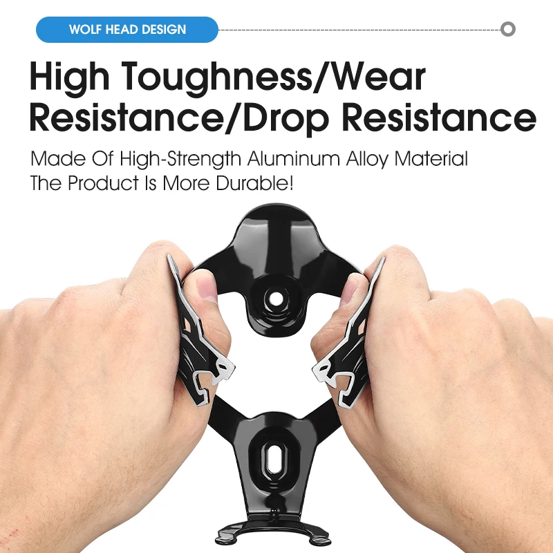 WEST BIKING Bicycle Bottle Holder Lightweight Aluminum Alloy Cool Wolf Design Road Bike MTB Water Bottle Cage Cycle Accessories