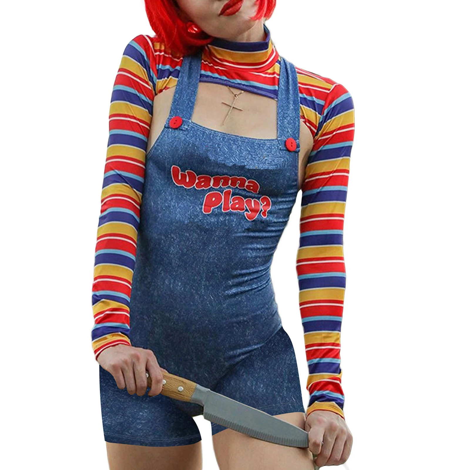 Broek Beheer verbergen 2022 Vrouwen Spelen Film Karakter Bodysuit Chucky Pop Kostuum Set Halloween  Kostuums Voor Vrouwen Scary Nightmare Killer Pop|Sets voor dames| -  AliExpress