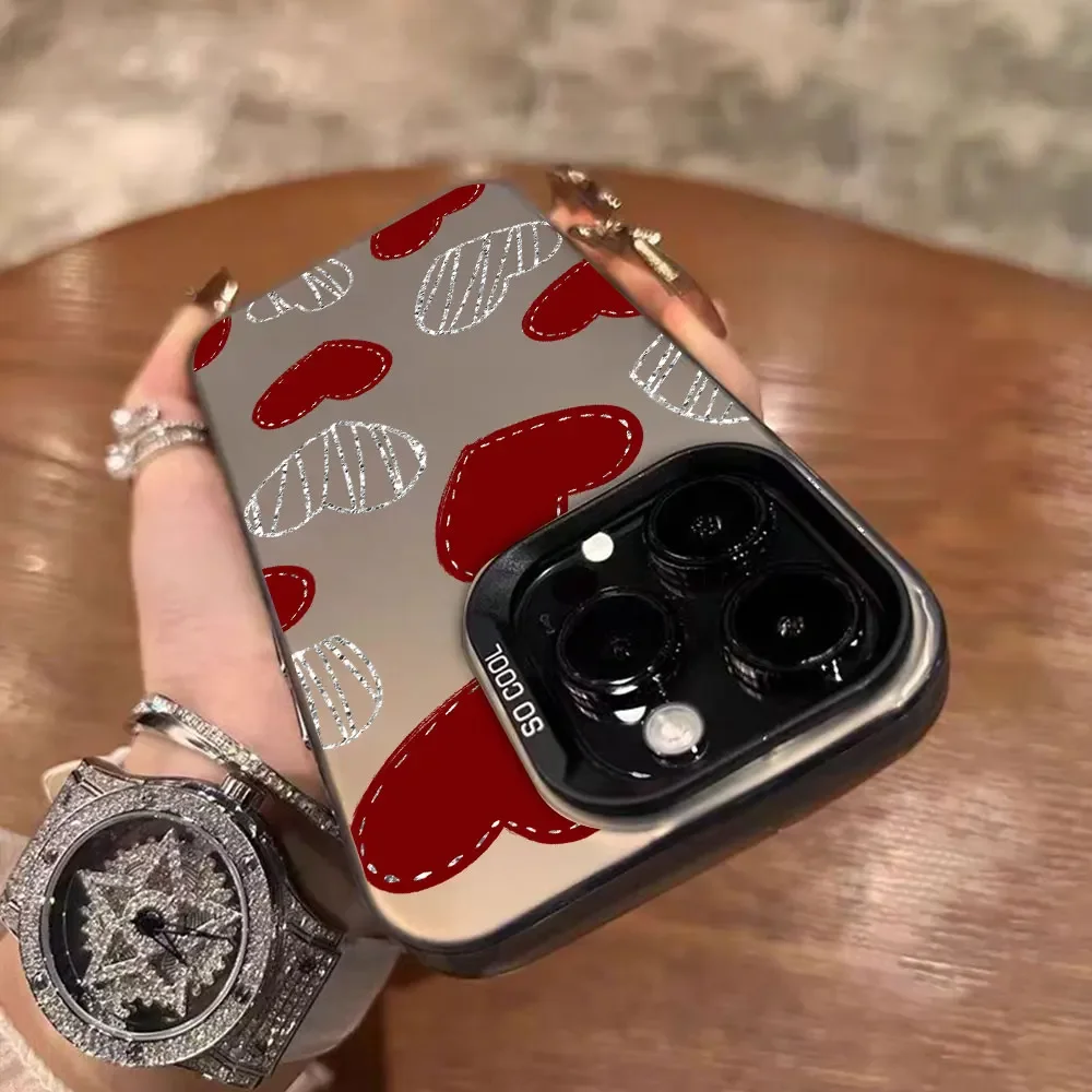Luxury Silver IMD Red Love Phone Case Cover