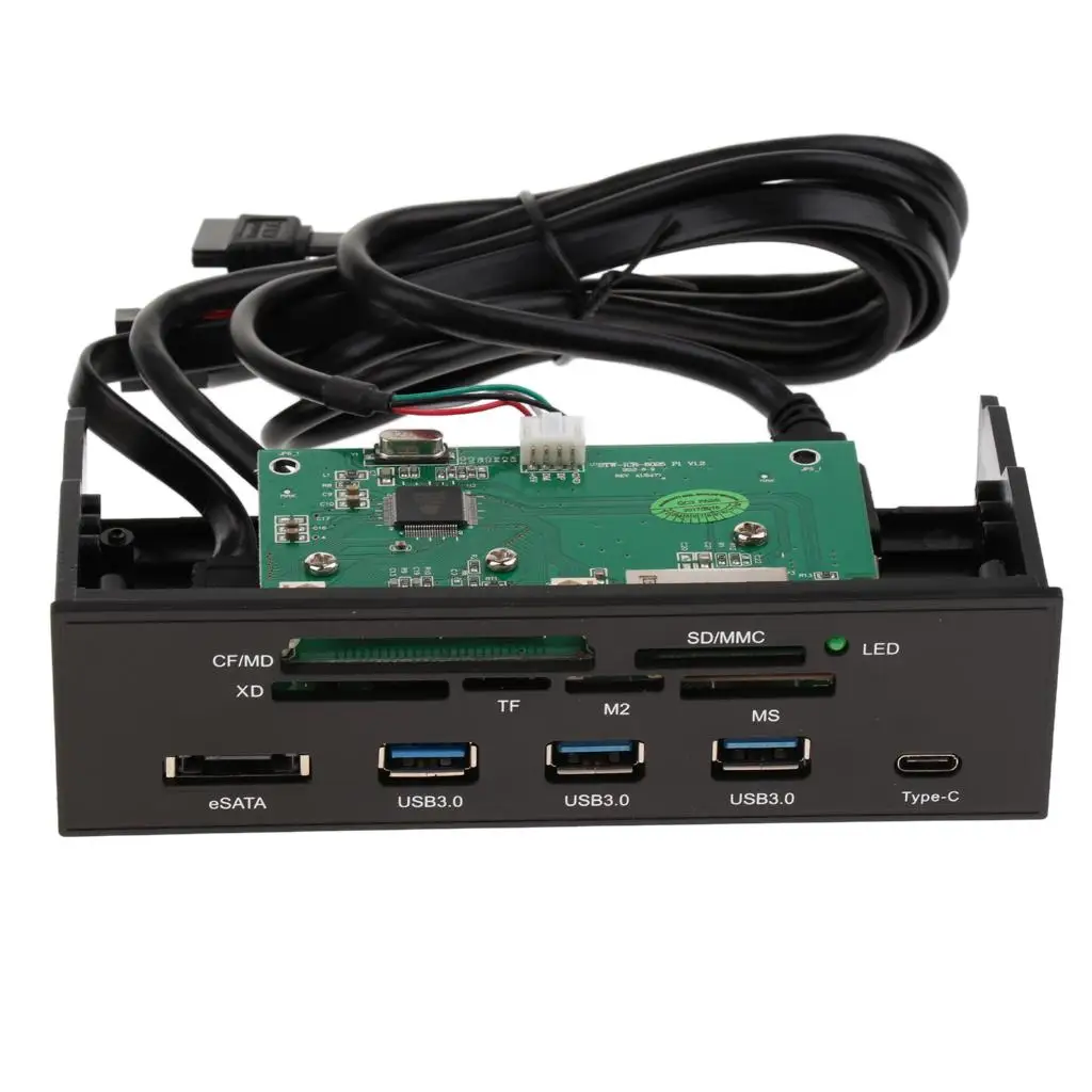 다기능 전면 패널 카드 리더, 5.25 인치 미디어 대시보드, USB3.0