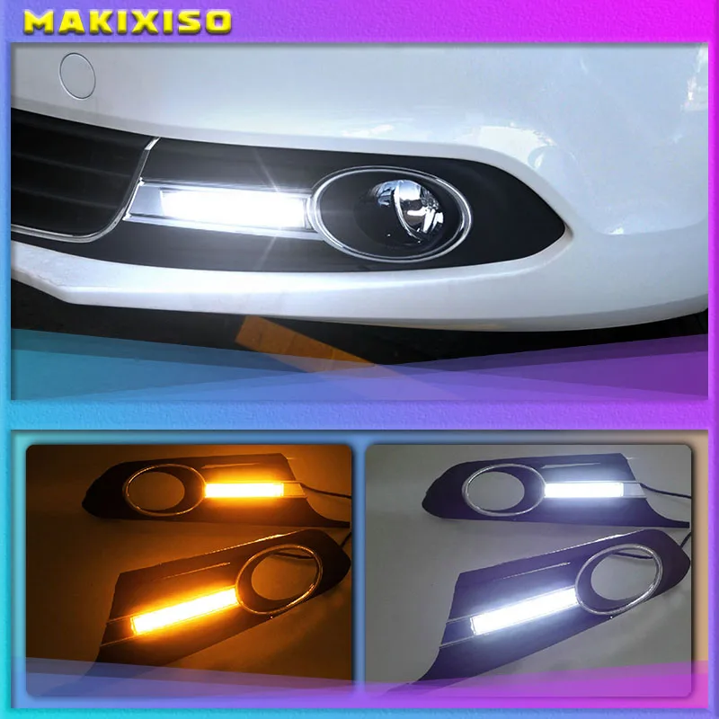 12v Car Drl Daytime Running Lights For Volkswagen Vw Jetta Sagitar Mk6