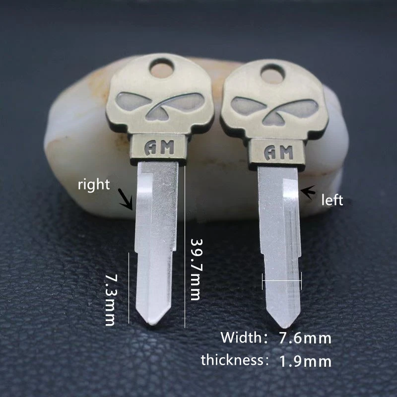 Skull Motorcycle Uncut brass Blade Blank Key Embryo 1 PCS Fit For Honda motorcycle motorcycle keys motorcycle key head motorcycle key accessories
