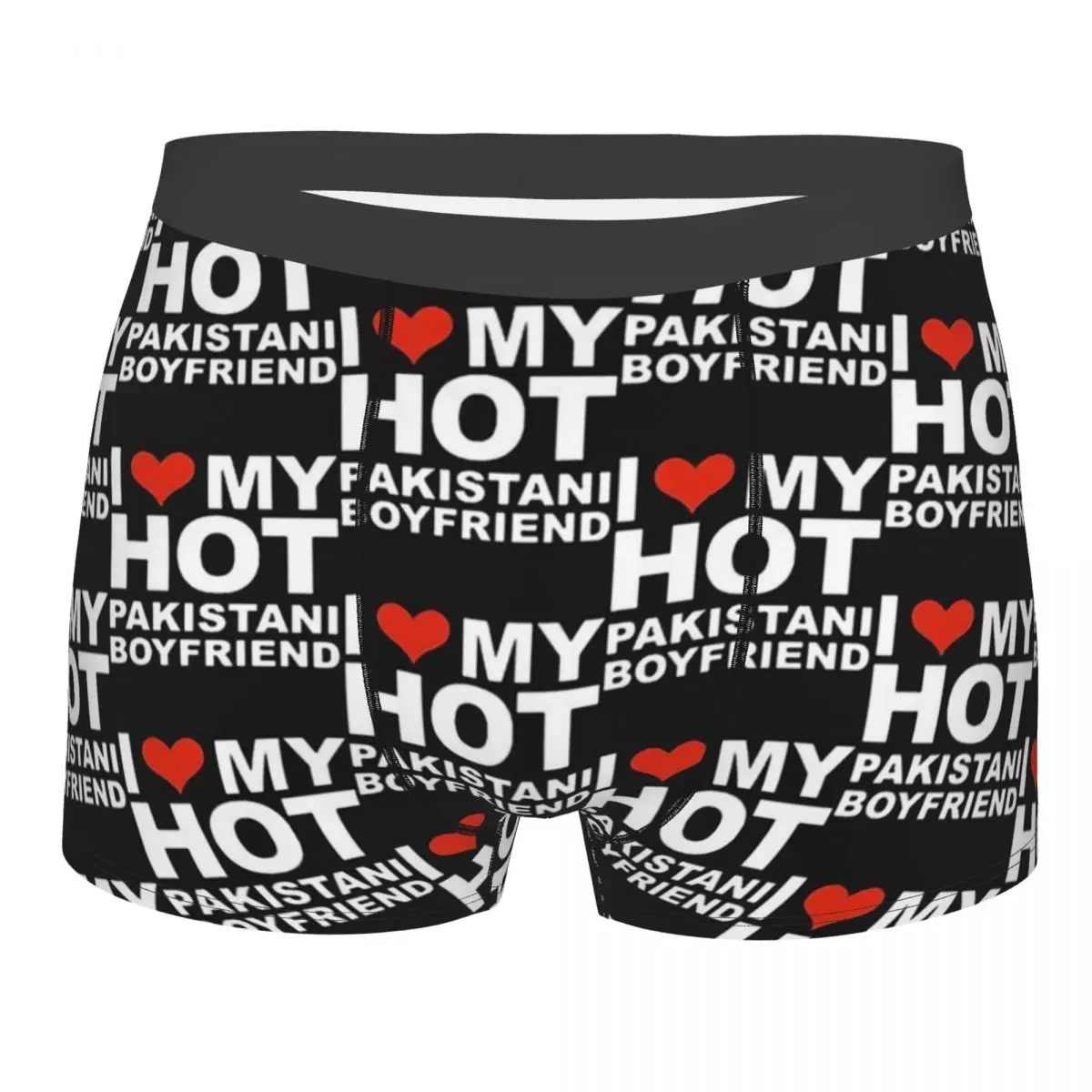 

I Love My Hot Pakistani Boyfriend Men Printed Boxer Briefs Underwear Valentine's Day Gift Highly Breathable Top Quality