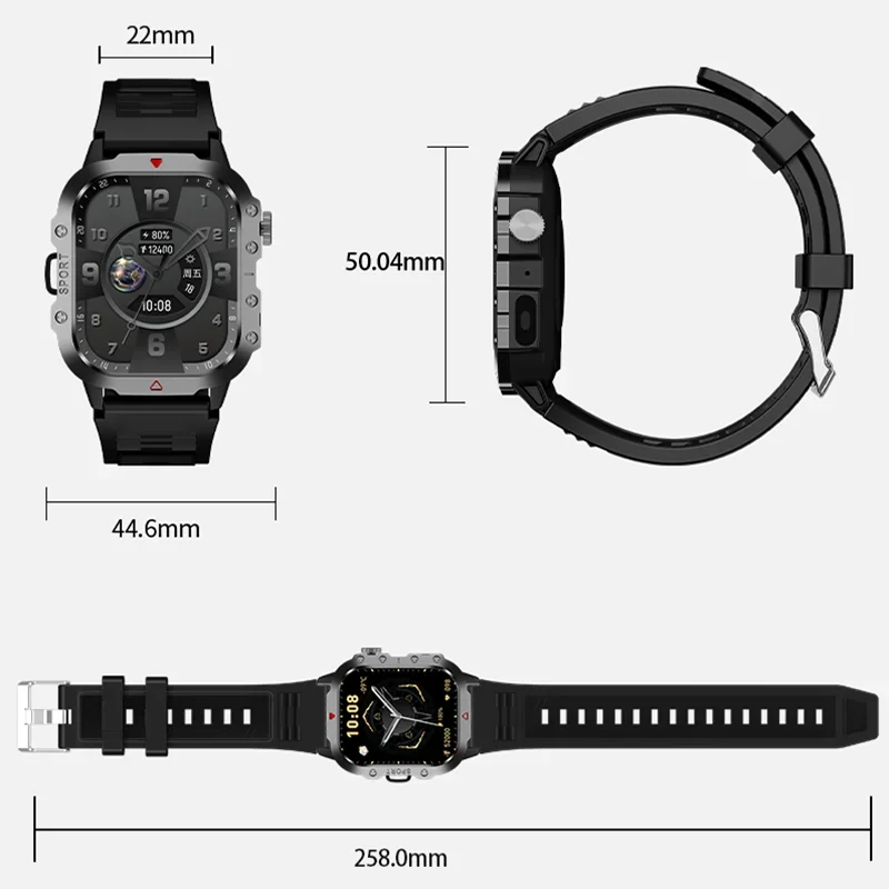 Outdoor 2.01'' Men's Smartwatches Flashlight Fitness Clock Wireless Call Sports Wrist Smart Watches for Women IOS Android 2026